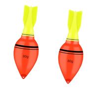 Générique Ensemble de flotteurs de pêche éclairés, 2 Palmes à | Bobbers à brillante avec dessus d ' ailerons pour une utilisation sur le rivage, flotteur de pêche éclairé