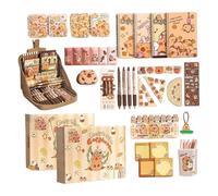 Générique Ensemble De Fournitures Scolaires Capybara | Avec Stylos Capybara Drôle - Kit de Papeterie Animal avec Carnet - Pour Écrire Dessiner Filles Garçons Anniversaire Fête