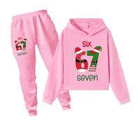 Générique Ensemble de Hoodie Court de Noël pour Filles décontracté stylé Tenue Quotidienne élastique décontractée