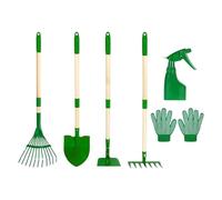 Générique Ensemble de Jardinage Enfant - Outils à Manche en Bois : Pelle et râteau | Idéal pour Les Petits jardiniers à partir de 3 Ans,pour Une Utilisation en extérieur : Jardin,
