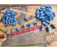 Générique Ensemble de jetons pour Les aventuriers du Rail Autour du Monde (Bleu Ciel)