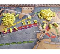 Générique Ensemble de jetons pour Les aventuriers du Rail Autour du Monde (Jaune)