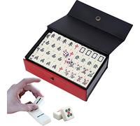 Générique Ensemble De Jeu De Mahjong Chinois, Jeu De Tuiles 144 Mah Jong, Compact Et Portable for Les Scènes Extérieures Telles Que Les Rassemblements, Les Familles Et Les Voyages