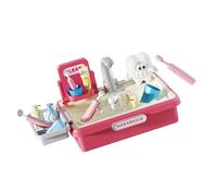 Générique Ensemble de Jeu de Simulation de Dentiste avec Jouet d ' évier d ' Eau Courante, Ensemble de lavabo de Brosse à Dents pour l ' activité AgesPlay, modèle de dent, Jeu de Routine d ' hygiène