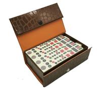 Générique Ensemble de Jeu Mahjong | 0,79x0,55x0,39 Pouces Ensemble de tuiles de Mahjong Portable Jeux Classiques | Mini Portable interactif drôle | Intérieur Maison Appartement dortoir Voyage Camping