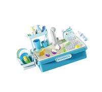 Générique Ensemble de Jeu pour la Vaisselle avec Circulation d ' Eau électrique, Jouet d ' évier de Cuisine avec Vaisselle pour Les 3 à 8 Ans, Jeu de rôle, Jouet de rôle préscolaire, Bulle de Robinet