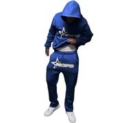 Générique Ensemble de Jogging NOFS Y2K Homme, 2 Pièces Tracksuit, Légère Ensemble de Survêtement Unisexe, Sweat à Capuche et Pantalon Sport, Style Streetwear Hip Hop 2025