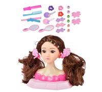 Générique Ensemble De Jouets De Maquillage Et De Coiffure pour Tête De - Tête De Coiffante, Kit De Pratique De Coiffure Et De Maquillage, Jouet De Simulation | Ensemble De Jeu De Beauté pour