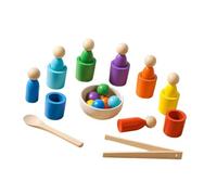 Générique Ensemble de Jouets de Pratique avec, Classification Cups | Gobelets et pièces de jeu en bois, interaction Pick-Place-Sort, plusieurs façons d ' l ' association pendant