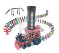 Générique Ensemble De Jouets De Train - Sécurité Améliorée des, Train Électrique À Pose Automatique De Dominos, Trains À Construire Et À Empiler pour | Machine À Dominos Créative avec Lum
