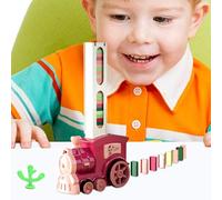 Générique Ensemble de Jouets Train Domino | Ensemble de Blocs de Train Domino | Train Domino électrique Amusant, Jouets de Construction et d'empilage pour garçons Filles âgés de 3 à 8 Ans