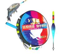 Générique Ensemble De Lignes De Pêche Pré-attachées De 100 M avec Bobber À Glissement Automatique, Flotteur LED À Changement De Couleur Haute Sensibilité, Alerte Flash en Cas De Morsure De Poisson