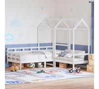 Générique Ensemble de lit de Jour et de Banc et Toit sans Matelas Blanc,Lits & Accessoires,Lits & Cadres de lit-3282333