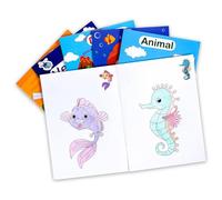 Générique Ensemble de livres de coloriage pour - 6 livres d'activités de dessins animés, jouets de dessin créatifs, constructeur de compétences imaginatives | Ressource artistique éducative amusante