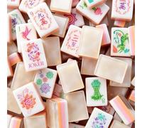 Générique Ensemble de Mahjong Champagne, thème de la Flore et de la Faune, Ensemble de Jeu de Mahjong américain