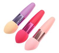 Générique Ensemble de Maquillage 3pc Éponges de Goutte D'eau pour Crème et Correcteur, Réutilisables, Faciles à Transporter Pochette Pu, pour Maquillage Professionnel Couleur Aléatoire