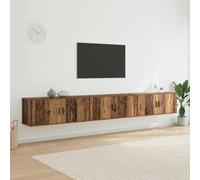 Générique Ensemble de Meuble TV Mural Montage Mural 3 pcs Bois Ancien,Meubles,Meubles TV,Marron,54.12 KG,3415568