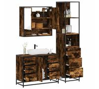 Générique Ensemble de Meubles de Salle de Bain 3 pcs Chêne fumé,Ensembles de Ensembles de mobilier pour salles de bains-3301172