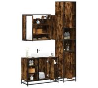 Générique Ensemble de Meubles de Salle de Bain 3 pcs Chêne fumé,Ensembles de Ensembles de mobilier pour salles de bains-3301092