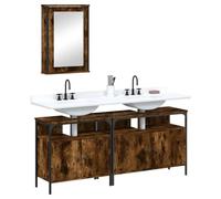 Générique Ensemble de Meubles de Salle de Bain 3 pcs Chêne fumé,Ensembles de mobilier pour salles de Bains,46.94KG-3214787