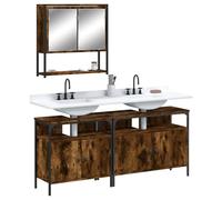 Générique Ensemble de Meubles de Salle de Bain 3 pcs Chêne fumé,Ensembles de mobilier pour salles de Bains,48.16KG-3214667