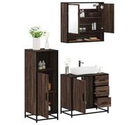 Générique Ensemble de Meubles de Salle de Bain 3 pcs Chêne Marron,Ensembles de Ensembles de mobilier pour salles de bains-3300989