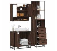 Générique Ensemble de Meubles de Salle de Bain 3 pcs Chêne Marron,Ensembles de Ensembles de mobilier pour salles de bains-3301159