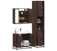 Générique Ensemble de Meubles de Salle de Bain 3 pcs Chêne Marron,Ensembles de Ensembles de mobilier pour salles de bains-3301069