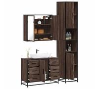 Générique Ensemble de Meubles de Salle de Bain 3 pcs Chêne Marron,Ensembles de Ensembles de mobilier pour salles de bains-3301084