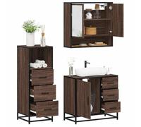 Générique Ensemble de Meubles de Salle de Bain 3 pcs Chêne Marron,Ensembles de Ensembles de mobilier pour salles de bains-3301049