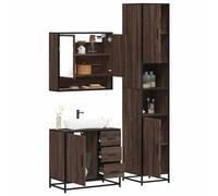 Générique Ensemble de Meubles de Salle de Bain 3 pcs Chêne Marron,Ensembles de Ensembles de mobilier pour salles de bains-3301109