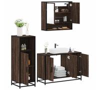 Générique Ensemble de Meubles de Salle de Bain 3 pcs Chêne Marron,Meubles,Ensembles de Meubles,Ensembles de mobilier pour salles de Bains,Brun,62.15 KG,3300984