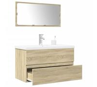 Générique Ensemble de Meubles de Salle de Bain 3 pcs chêne Sonoma,Ensembles de Ensembles de mobilier pour salles de bains-3325037