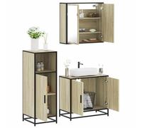 Générique Ensemble de Meubles de Salle de Bain 3 pcs chêne Sonoma,Ensembles de Ensembles de mobilier pour salles de bains-3300946