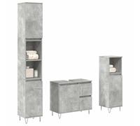 Générique Ensemble de Meubles de Salle de Bain 3 pcs Gris béton,Ensembles de Ensembles de mobilier pour salles de bains-3324956