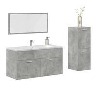 Générique Ensemble de Meubles de Salle de Bain 3 pcs Gris béton,Meubles,Ensembles de Meubles,Ensembles de mobilier pour salles de Bains,Gris,34.25 KG,3324872