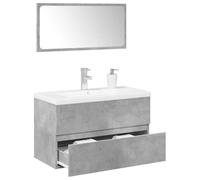 Générique Ensemble de Meubles de Salle de Bain 3 pcs Gris béton,Meubles,Ensembles de Meubles,Ensembles de mobilier pour salles de Bains,Gris,40.6 KG,3324912