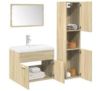 Générique Ensemble de Meubles de Salle de Bain 4 pcs chêne Sonoma,Meubles,Ensembles de Meubles,Ensembles de mobilier pour salles de Bains,Brun,48.55 KG,3325005