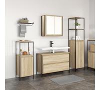 Générique Ensemble de Meubles de Salle de Bains 3 pièces en Bois d'ingénierie chêne Sonoma,Meubles-lavabos de Salle de Bains,56.8KG-3328360