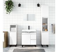 Générique Ensemble de Meubles Salle de Bain 3 pcs Blanc Bois d'ingénierie-3190229