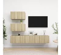 Générique Ensemble de Meubles TV 4 pcs Chêne Sonoma Bois d'ingénierie,Meubles,Meubles TV,Brun,46.04 KG,3079025