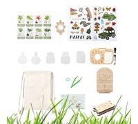 Générique Ensemble de Microscope pour - Kit éducatif d'aventure de, Outil de découverte d'exploration Scientifique Portable en Plein air, Station de grossissement pour étude sur Le Terrain | Étu