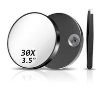 Générique Ensemble de miroirs Maquillage grossissant Portable 30x Conception à Ventouse avec grossissement Clair pour Les Soins la Peau Le détail du et l Utilisation Lors des déplacements