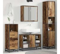 Générique Ensemble de mobilier de Salle de Bain 3 pcs Bois Ancien,Meubles,Ensembles de Meubles,Ensembles de mobilier pour salles de Bains,Marron,84.53 KG,3402545