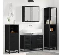 Générique Ensemble de mobilier de Salle de Bain 3 pcs Chêne Noir,Meubles,Ensembles de Meubles,Ensembles de mobilier pour salles de Bains,Noir,65.71 KG,3402565