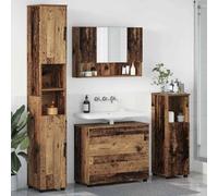 Générique Ensemble de mobilier de Salle de Bain 4 pcs Bois Ancien Meubles Ensembles de Meubles Ensembles de mobilier pour salles de Bains (Poids 82.15KG)