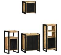 Générique Ensemble de mobilier de Salle de Bain avec étagère 4 pcs,Meubles,Ensembles de Meubles,Ensembles de mobilier pour salles de Bains,Marron,66.15 KG,3305648