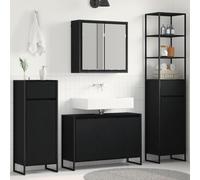 Générique Ensemble de mobilier de Salle de Bain avec tiroir Chêne Noir,Meubles,Armoires & Meubles de Rangement,Meubles-lavabos,Meubles-lavabos de Salle de Bains,Chêne Noir,84.48 KG,3403046