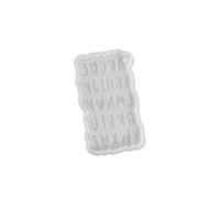 Générique Ensemble de moules à Pendentif en Silicone réutilisables, avec Motifs de Lettres, pour créations de Bijoux en résine Artisanale, Moule à Pendentif en Lettres