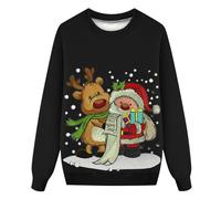 Générique Ensemble de Noël 2022 pour Papa et Homme - Pull de Noël Moche - Ensemble Familial - Col Rond - Sweat à Manches Longues - Sweat imprimé de Noël - Ensemble Familial - Nouvel an